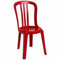 Grosfillex US495414 / US490414 Miami Bistro Red Stacking Outdoor Resin Sidechair - Case of 32, 32PK 383US495414CS